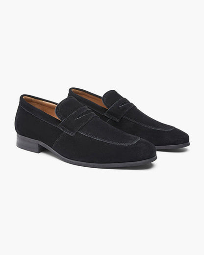 Oude Geld Suède Penny Loafers