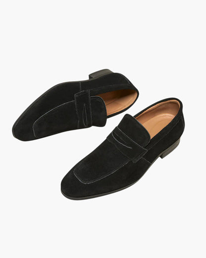 Oude Geld Suède Penny Loafers